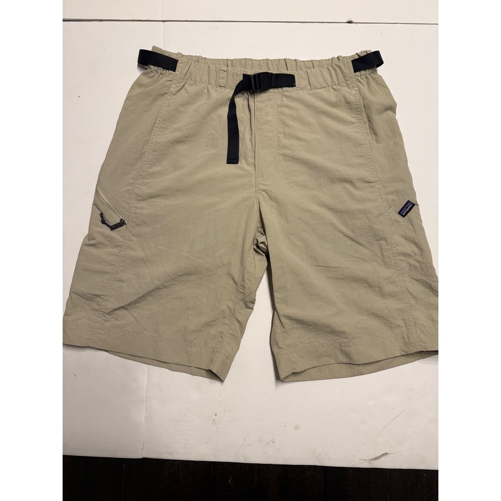 Patagonia Mens Gi III Shorts Khaki Tan Nylon Hiking Belted Size Small S